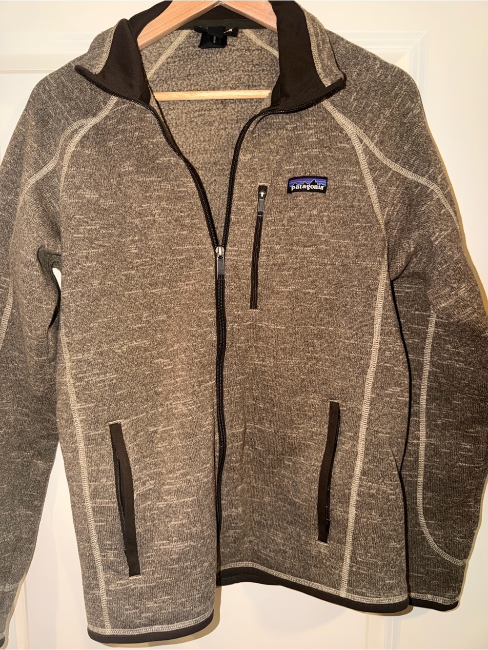 Patagonia Men’s Heather Gray Full-Zip Sweater Jacket